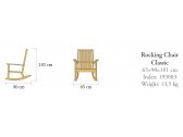 Кресло-качалка деревянная ACACIA Classic массив робинии светло-коричневый Фото 2