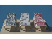 Шезлонг-лежак пластиковый Balliu Eva Pro Lara Costafreda полипропилен, текстилен белый, песочный Фото 5