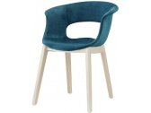 Кресло с обивкой Scab Design Natural Miss B Pop бук, поликарбонат, ткань натуральный бук, морская волна Фото 1