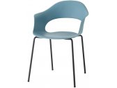 Кресло пластиковое Scab Design Lady B сталь, технополимер антрацит, голубой Фото 1