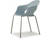 Кресло пластиковое Scab Design Lady B сталь, технополимер черный, голубой Фото 1