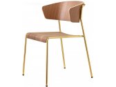 Кресло деревянное Scab Design Lisa Wood сталь, бук золотой, орех Фото 1