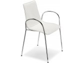 Кресло пластиковое с обивкой Scab Design Zebra Pop сталь, поликарбонат, искусственная кожа хром, белый Фото 1