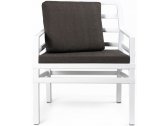 Кресло пластиковое с подушками Nardi Aria стеклопластик, акрил белый, кофе Фото 1