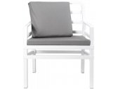 Кресло пластиковое с подушками Nardi Aria стеклопластик, Sunbrella белый, серый Фото 1