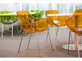Кресло прозрачное PAPATYA Opal ML сталь, пластик оранжевый Фото 7