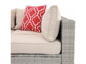 Комплект плетеной мебели Afina YR822BgB сталь, искусственный ротанг, ткань серый, бежевый Фото 4