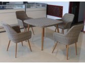 Комплект плетеной мебели Afina T368/Y360B-W65 4PCS Light Brown искусственный ротанг, сталь светло-коричневый Фото 1
