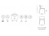 Кресло с обивкой Scab Design Lisa Waterproof сталь, дерево, влагозащитная ткань терракотовый, песок Фото 2