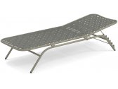 Шезлонг-лежак металлический EMU Yard эластичные ремни, алюминий Фото 1