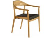 Кресло деревянное с подушкой OASIQ Copenhagen тик, роуп Фото 1