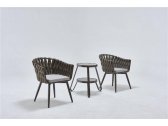 Кресло плетеное с подушками Tagliamento Verona алюминий, полиэстер, акрил антрацит, темно-коричневый Фото 4