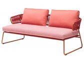 Диван плетеный с подушками Scab Design Lisa Sofa Club сталь, ремни ПВХ, ткань sunbrella терракотовый Фото 1