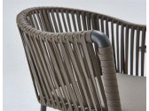 Кресло плетеное с подушкой Tagliamento Modena алюминий, теслин, акрил черный, темно-серый Фото 2
