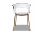 Кресло прозрачное Scab Design Natural Miss B Antishock бук, поликарбонат натуральный бук, прозрачный Фото 3