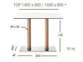 Подстолье металлическое двойное PF STILE 405/L сталь, бук Фото 2