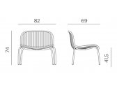 Лаунж-стул пластиковый Nardi Ninfea Relax алюминий, полипропилен белый Фото 2