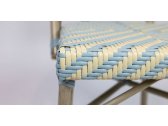 Стул плетеный OUTDOOR-YA Toby-II алюминий, искусственный ротанг светлый бамбук, бежевый, голубой Фото 9
