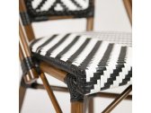 Кресло плетеное OUTDOOR-YA Toby-I алюминий, искусственный ротанг бамбук, черный, белый Фото 3