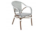 Кресло плетеное OUTDOOR-YA Todd алюминий, искусственный ротанг бамбук, черный, белый Фото 2
