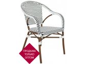 Кресло плетеное OUTDOOR-YA Todd алюминий, искусственный ротанг бамбук, черный, белый Фото 1