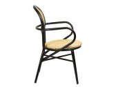 Кресло плетеное OUTDOOR-YA Aleca алюминий, искусственный ротанг черный, бежевый Фото 5