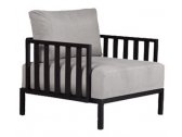 Кресло с подушками PAPATYA Slim Stripe алюминий, батилин антрацит, светло-серый Фото 1