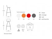 Стул барный пластиковый Scab Design Day сталь, технополимер оранжевый Фото 2