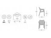Кресло пластиковое Scab Design Olimpia Trend алюминий, полипропилен бронза Фото 2
