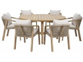 Комплект деревянной мебели JOYGARDEN Rimini акация, роуп, олефин натуральный, бежевый Фото 1