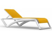 Шезлонг-лежак пластиковый Resol Sky Premium полипропилен, стекловолокно, батилин белый, желтый Фото 1