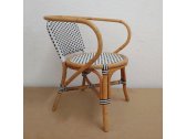 Кресло плетеное RosaDesign Bistrot манао, искусственный ротанг белый, капучино Фото 5