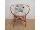 Кресло плетеное RosaDesign Bistrot манао, искусственный ротанг белый, капучино Фото 6