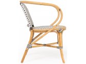 Кресло плетеное RosaDesign Bistrot манао, искусственный ротанг белый, капучино Фото 3