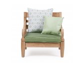 Кресло деревянное с подушками RosaDesign Java тик, ткань Фото 3
