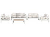 Комплект металлической мебели JOYGARDEN Mia XL алюминий, олефин белый Фото 1