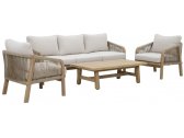 Комплект деревянной мебели JOYGARDEN Rimini акация, роуп, олефин натуральный, бежевый Фото 1