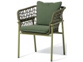 Кресло плетеное с подушкой Drigani Jungle алюминий, роуп, текстилен оливковый, зеленый Фото 1
