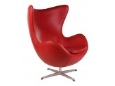Кресло дизайнерское BON-BON Egg chair (Arne Jacobsen Style) A219 металл, экокожа красный Фото 1