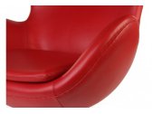 Кресло дизайнерское BON-BON Egg chair (Arne Jacobsen Style) A219 металл, экокожа красный Фото 2