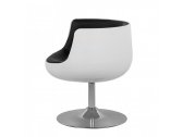 Кресло дизайнерское BON-BON Cup Cognac А340-1 металл, стеклопластик, экокожа белый, черный Фото 3