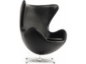 Кресло дизайнерское Beon Egg chair (Arne Jacobsen Style) A219 металл, экокожа черный Фото 1