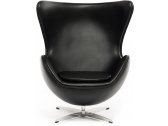 Кресло дизайнерское BON-BON Egg chair (Arne Jacobsen Style) A219 металл, экокожа черный Фото 2