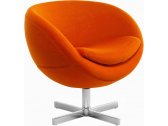 Кресло дизайнерское BON-BON A686  металл, кашемир оранжевый Фото 1