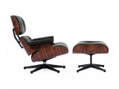 Кресло дизайнерское с оттоманкой Beon A348+A349 (Eames Style Lounge Chair & Ottoman) металл, дерево, натуральная кожа черный Фото 2