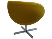 Кресло дизайнерское BON-BON A686  металл, кашемир желтый Фото 4