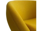 Кресло дизайнерское BON-BON A686  металл, кашемир желтый Фото 5
