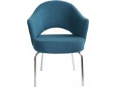 Кресло с обивкой BON-BON A621 металл, кашемир серо-синий Фото 2
