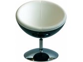 Кресло дизайнерское BON-BON Lotus 636 металл, пластик ABS, экокожа черный, белый Фото 2