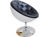 Кресло дизайнерское Beon Lotus Lux A606 металл, пластик ABS, экокожа белый, черный Фото 2